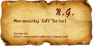 Moravszky Gábriel névjegykártya